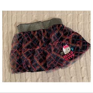 (NWOT) Hello Kitty Plaid Youth Skirt